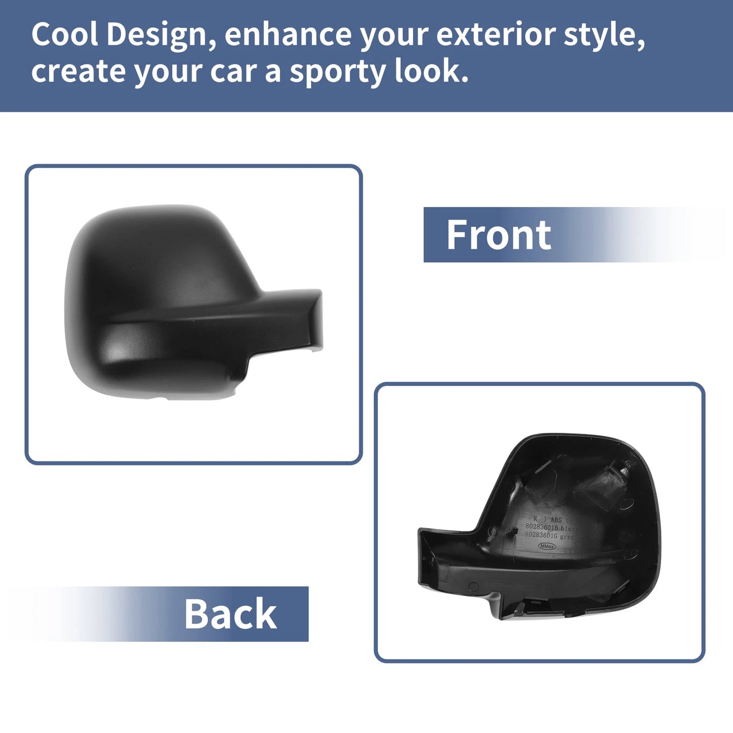 Right Passenger Side Mirror Cover for Citroen Dispatch/Jumpy (2007-2023)