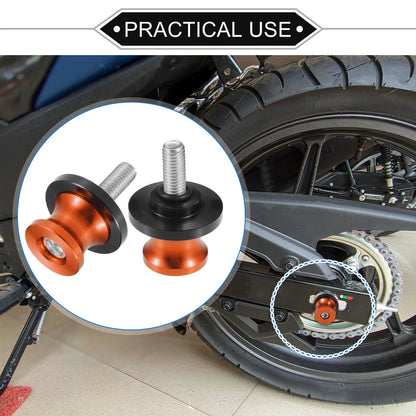 Pair 8mm CNC Swingarm Spools Slider Stand for Motorbike