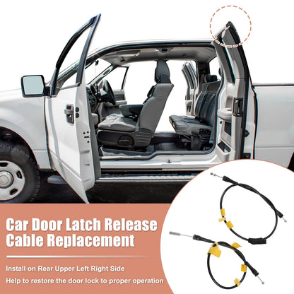 2 x Rear Upper Door Latch Release Cables for Ford F150 (2004-2008)