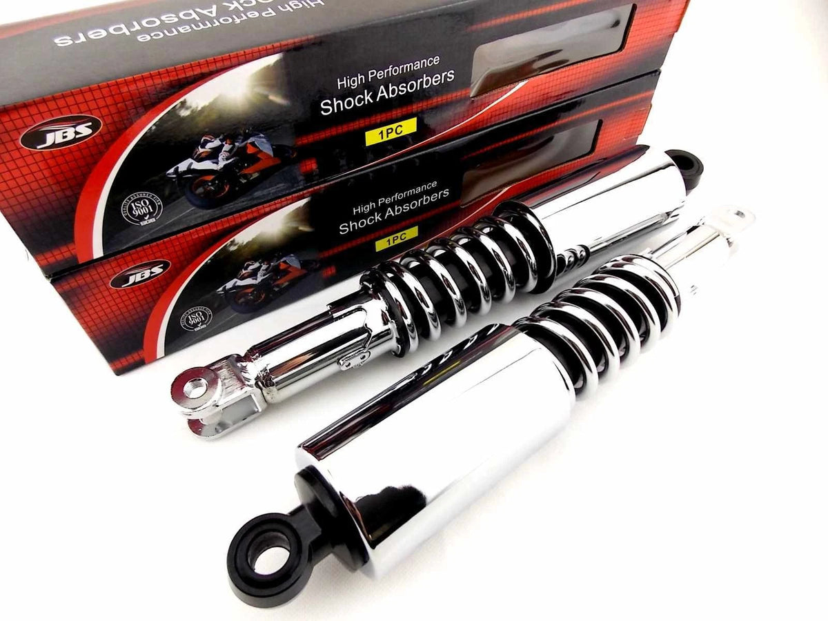 335mm JBS Black/Chrome Rear Shock Absorbers for Honda CN250 Fusion