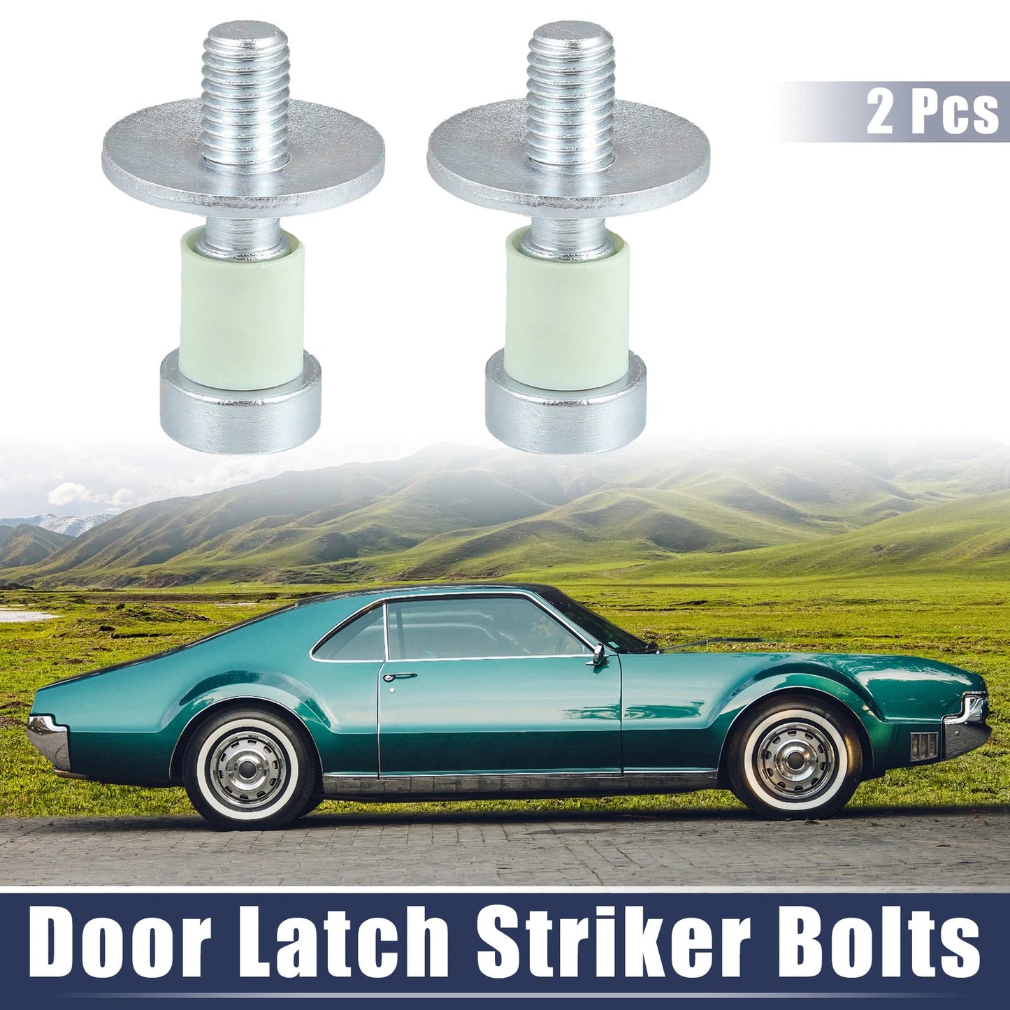 Car Door Latch Lock Striker Bolts for GMC Jimmy Silver Tone