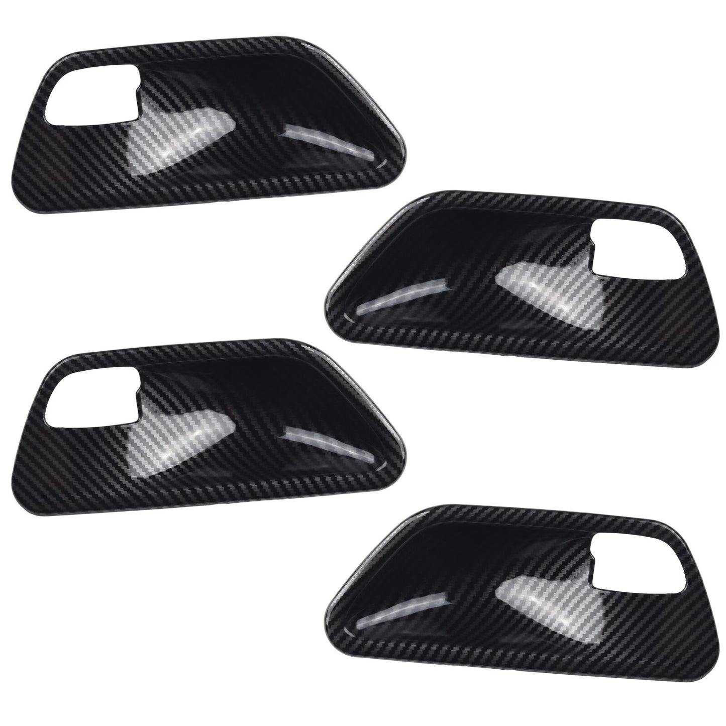 4PC Carbon Look Interior Door Handle Bowl Cover for 3 4 Series F30 F34 3GT