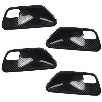 4PC Carbon Look Interior Door Handle Bowl Cover for 3 4 Series F30 F34 3GT