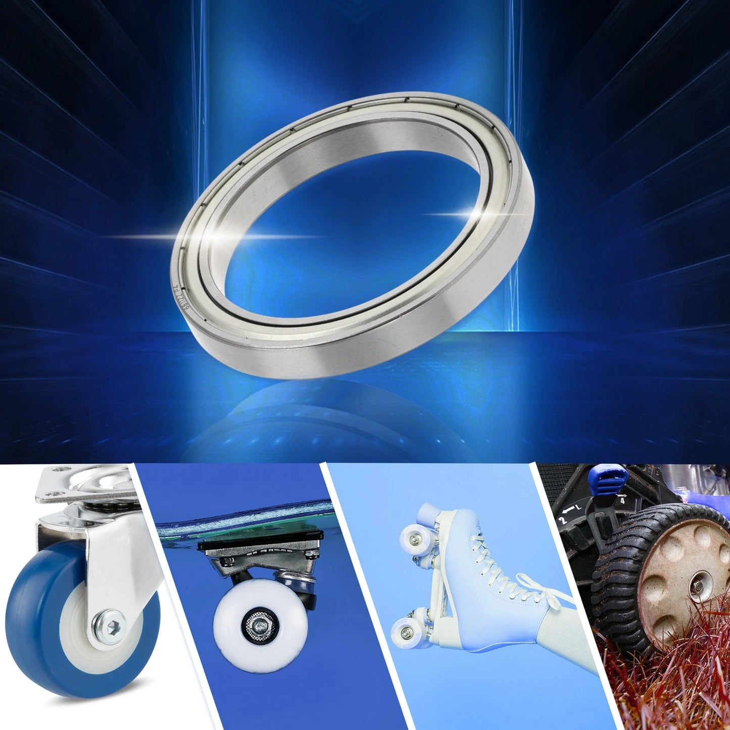 55x72x9mm 1 Pc Deep Groove Ball Bearings P4 for Scooter Skateboard