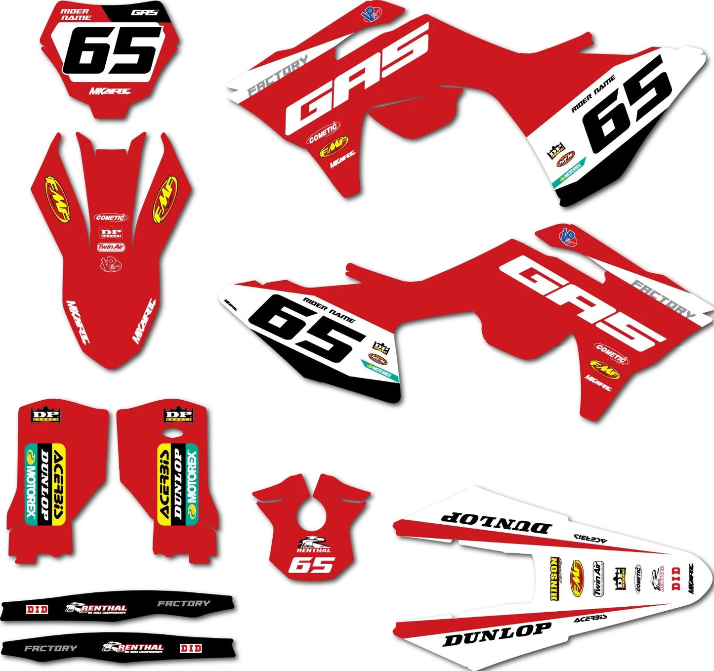 Graphics Decals Stickers for Gas Gas MC 250F (2024-2025)