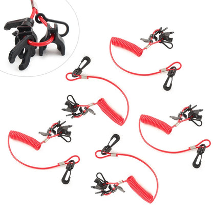 5x Red Universal Boat Kill Switch Key Set for Johnson, Evinrude, Mercury