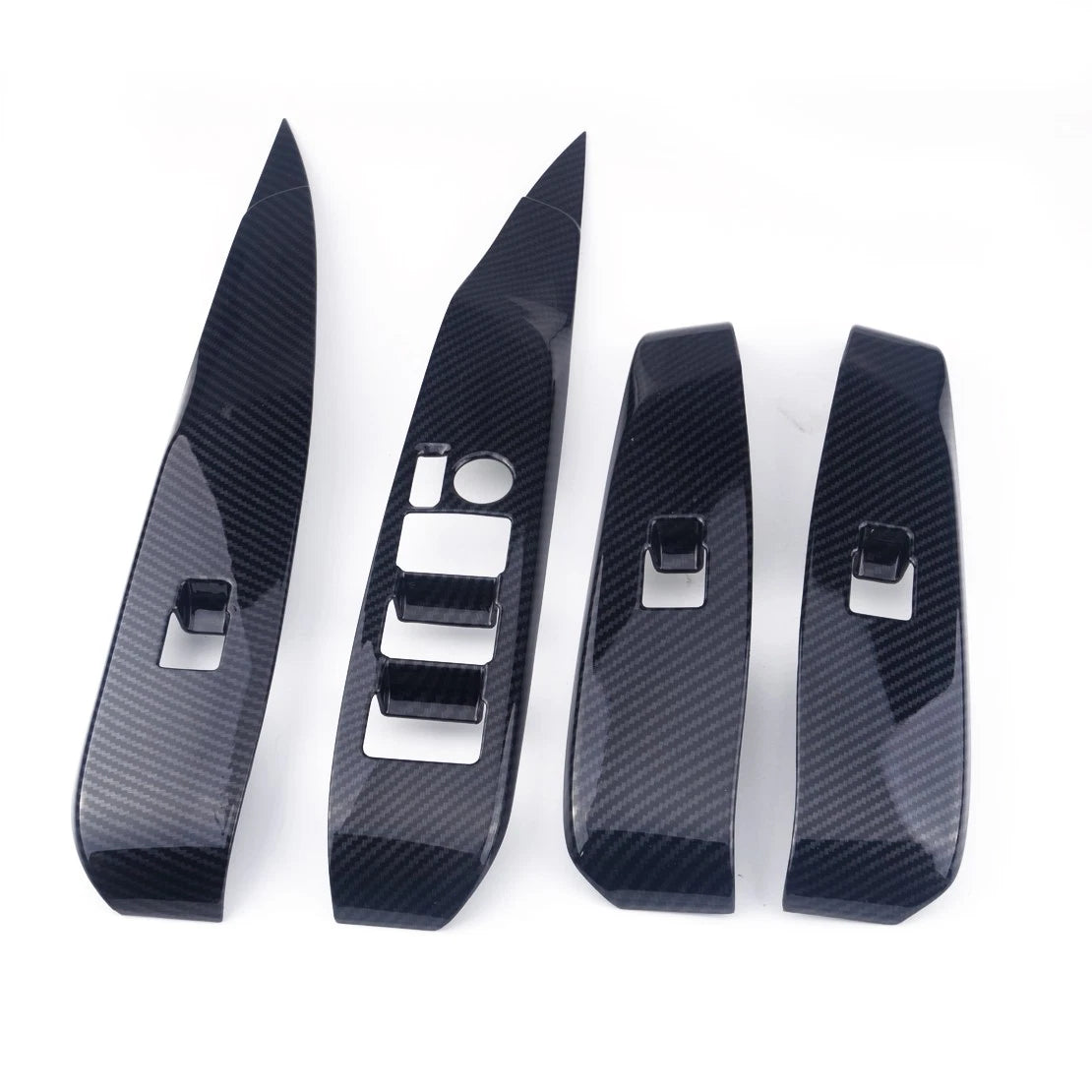 4x Carbon Fiber Power Window Switch Cover for Toyota Camry (2018-2023)