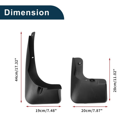 Mud Flaps Splash Guards 1 Set for Toyota RAV4 (2013-2015)