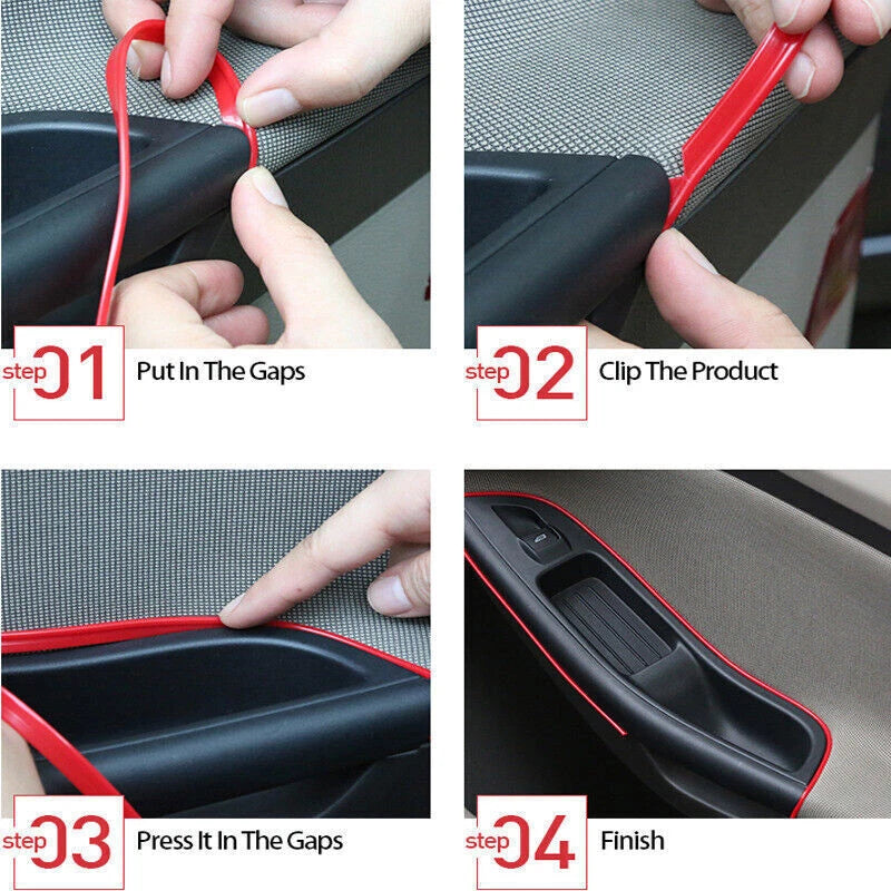 32ft 10M Green Car Door Interior Edge Moulding Trim