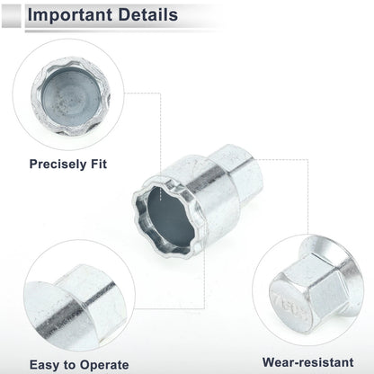 19mm Wheel Lock Lugnut & Adapter Key Socket for Volvo