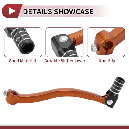 Folding Gear Shifter Lever for Kayo T6 Orange Black