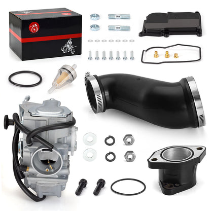 2 x Carburetor + Intake Manifold Boot Joint for Yamaha Warrior 350 (1987–2004)