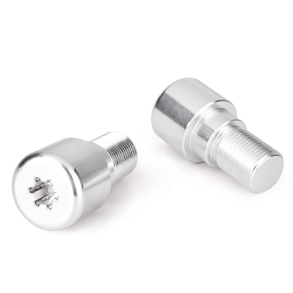 18mm Silver Motorcycle Dirt Bike Handlebar Grips End Cap Plugs (All Years)