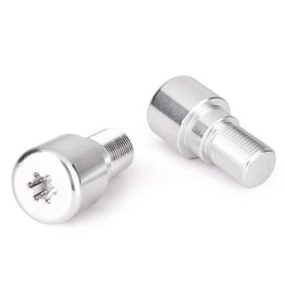 18mm Silver Motorcycle Dirt Bike Handlebar Grips End Cap Plugs (All Years)