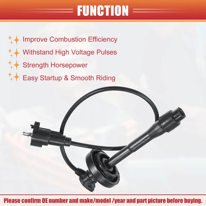 4pcs Ignition Coil Spark Plug Wire for Toyota Corolla L4 1.8L (1998-2002)