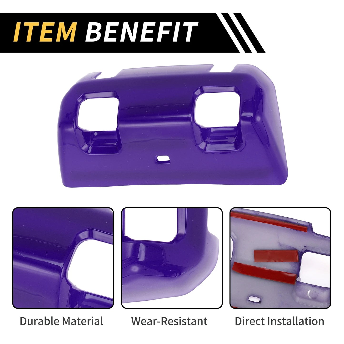 Rear Window Switch Panel Trim Cover for Jeep Wrangler JL JLU (2018-2024) Purple
