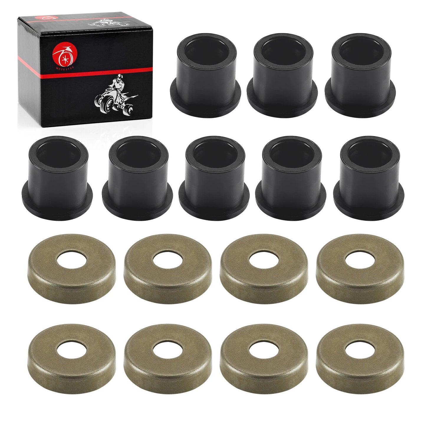 8x Front A-Arm Bushing + Cap Set for Polaris Predator 50 (2004–2007)