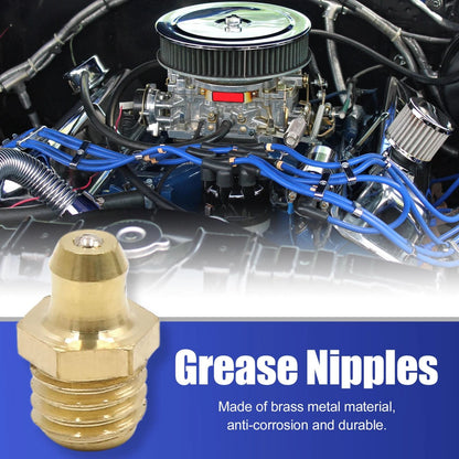 6pcs M10 x 1.5 Thread Brass Grease Nipple Fitting for Car