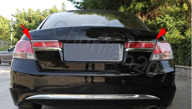 Rear Light Upper Cover Trim for 2008-2012 Honda Accord Sedan 4-Door Chrome 2 x