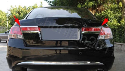 Rear Light Upper Cover Trim for 2008-2012 Honda Accord Sedan 4-Door Chrome 2 x