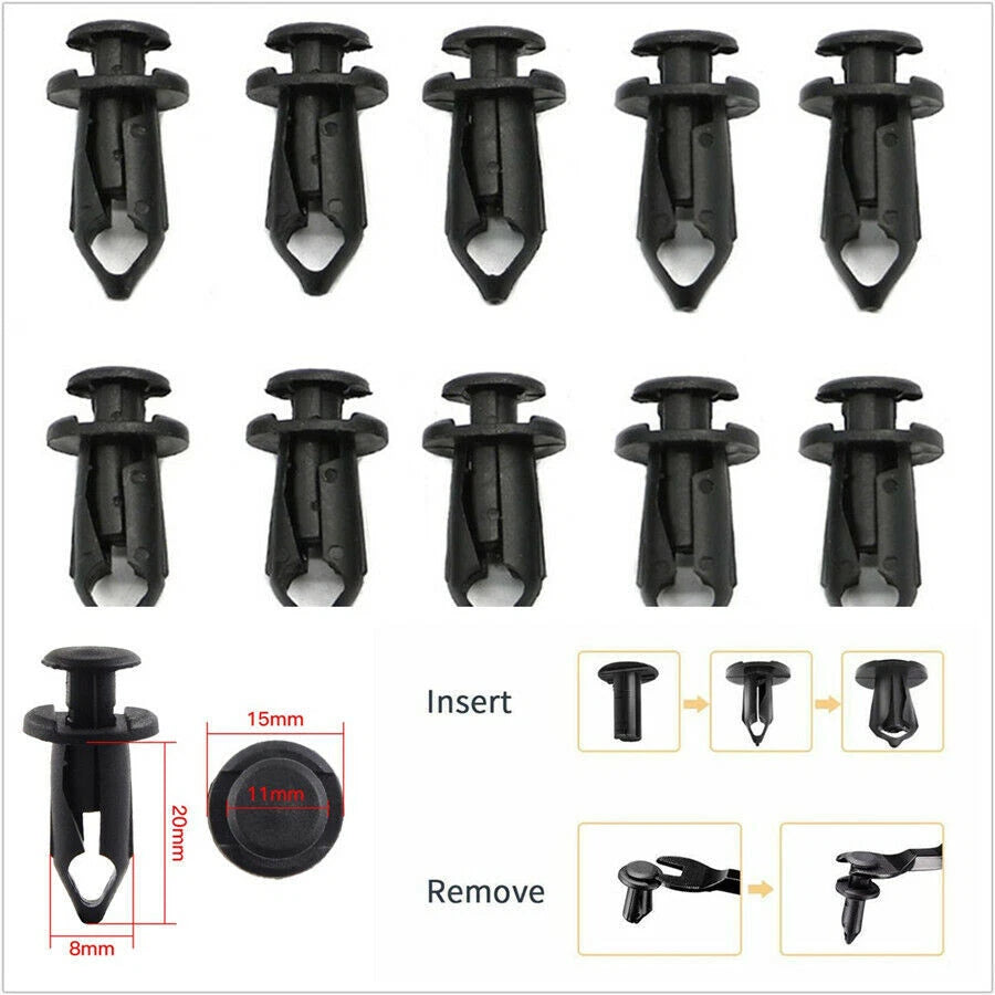 8mm ATV Fairing Fastener Push Clips 100x for Polaris Sportsman 550 850 XP Ranger