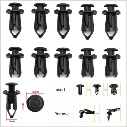 8mm ATV Fairing Fastener Push Clips 100x for Polaris Sportsman 550 850 XP Ranger