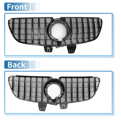 Front Upper Bumper Grille for Mercedes-Benz V-Class (2020-2024) Glossy Black