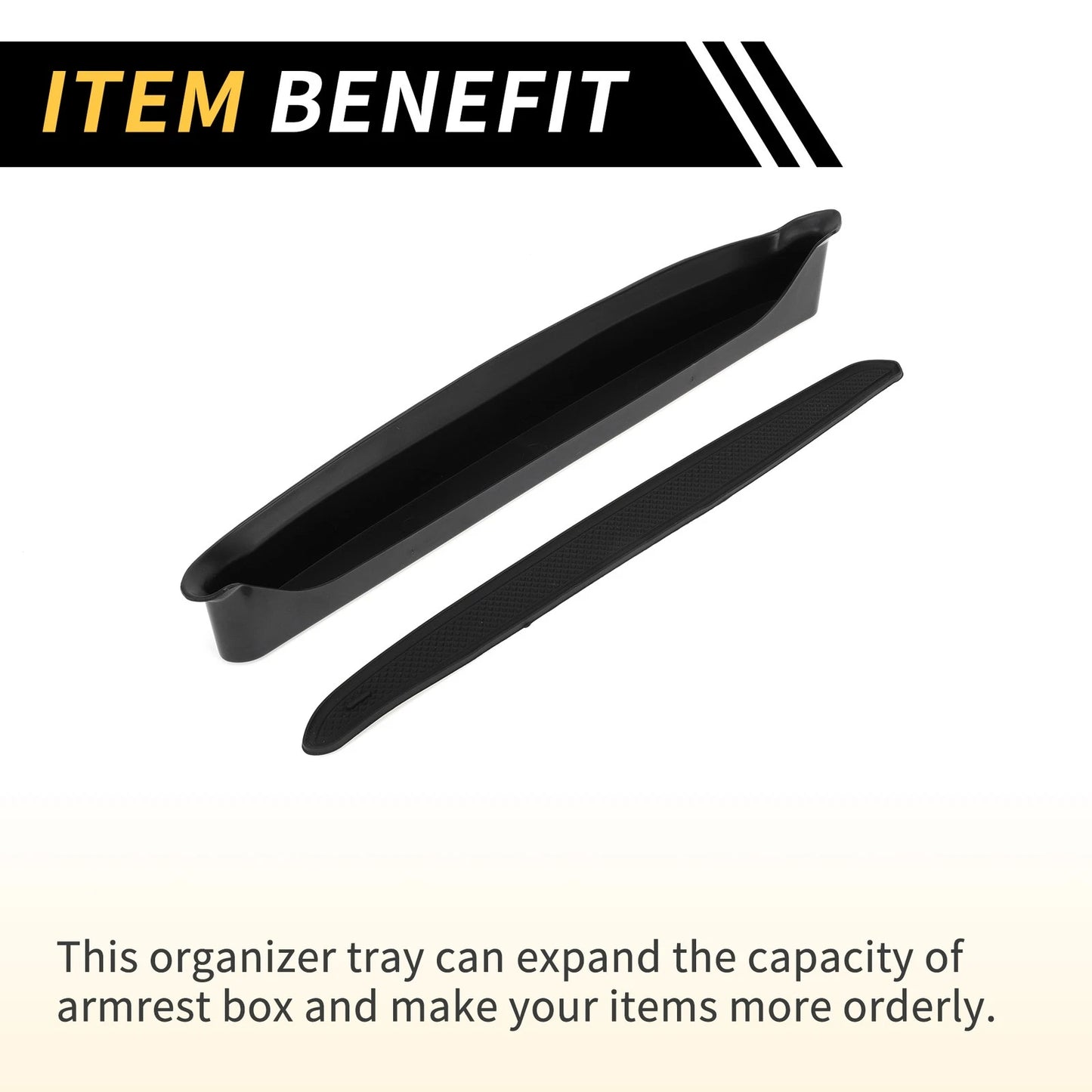 Passenger Storage Tray Organizer for Jeep Wrangler JL JLU (2018-2023) Black