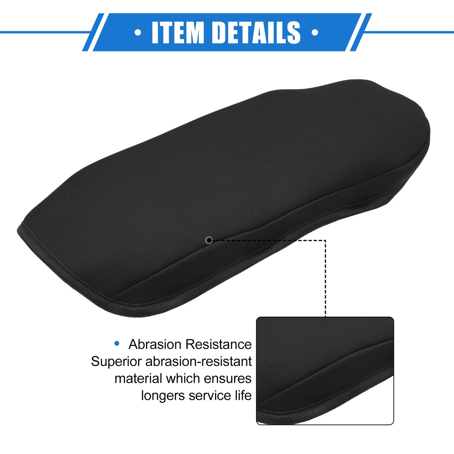 1 x Armrest Protector Cover Pad for Chevy Malibu Black (2016 - 2023)