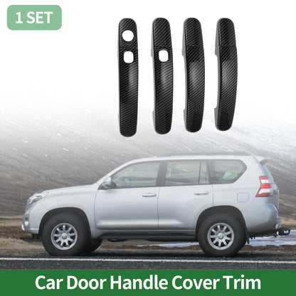 Smart Car Door Handle Cover Trim for Ford Focus 2012-2018 Carbon Fiber Black