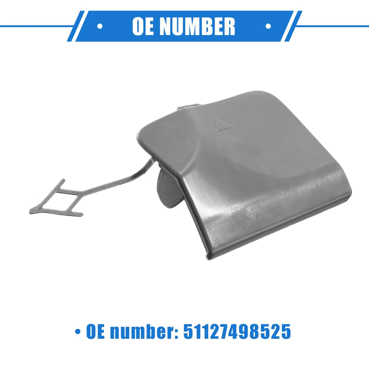 Tow Hook Eye Cover Cap for BMW X3 G08 2018-2020 Gray Rear Right