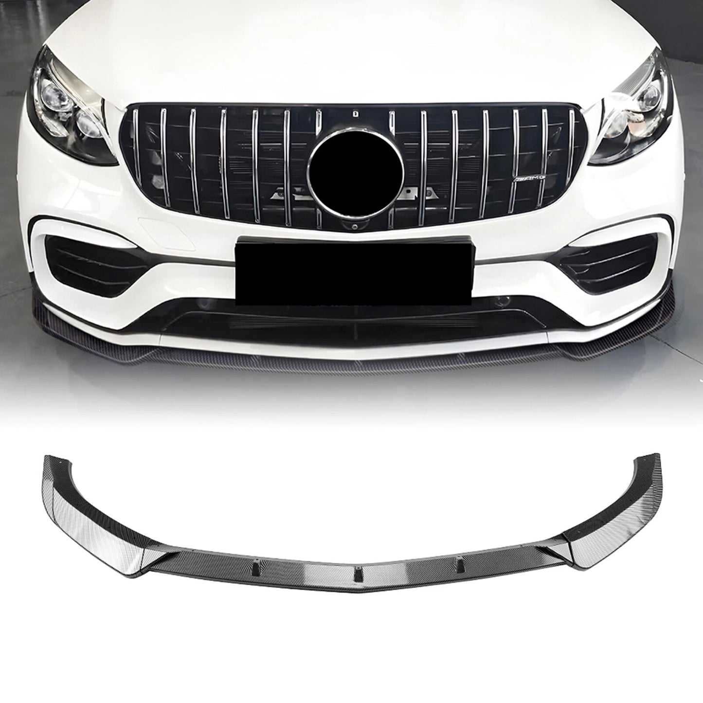 Front Bumper Spoiler Lip Splitter for Benz GLC63 AMG X253 (2016-2019)