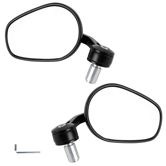 2 x Handlebar End Mirrors for F3 (2015-2023) 7/8" Black Rear View Set