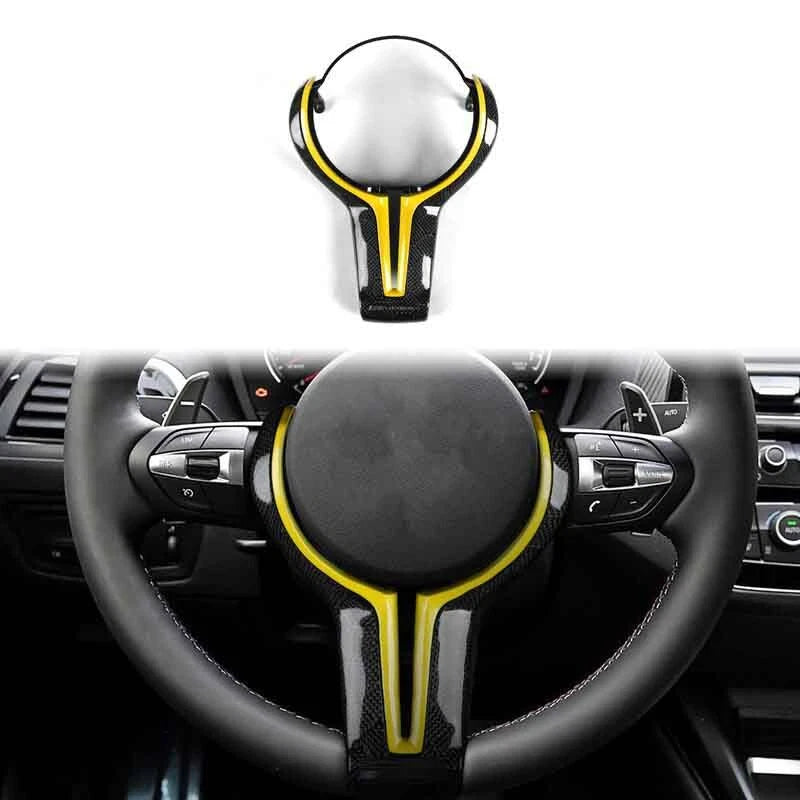 Soccer Patterns Carbon Fiber Steering Wheel Panel Replacement for BMW M2-6/X5/X6