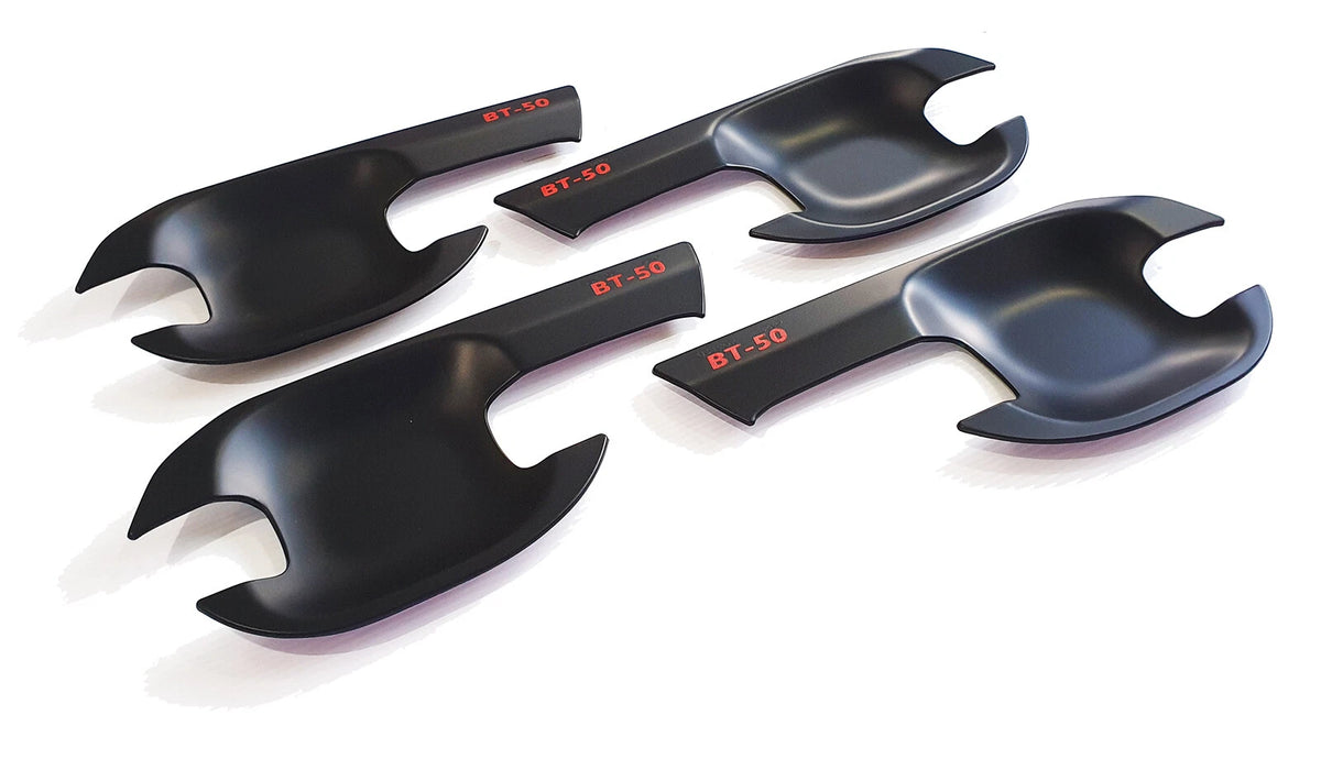 Matte Black Door Handle Cover Insert Bowl Trim for Mazda BT-50 (2021-2023)
