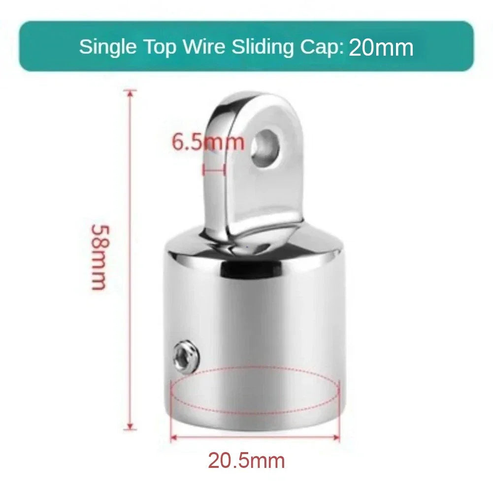 High Strength Stainless Steel Eye End Cap for Boat Canopy 20mm/22mm/25mm