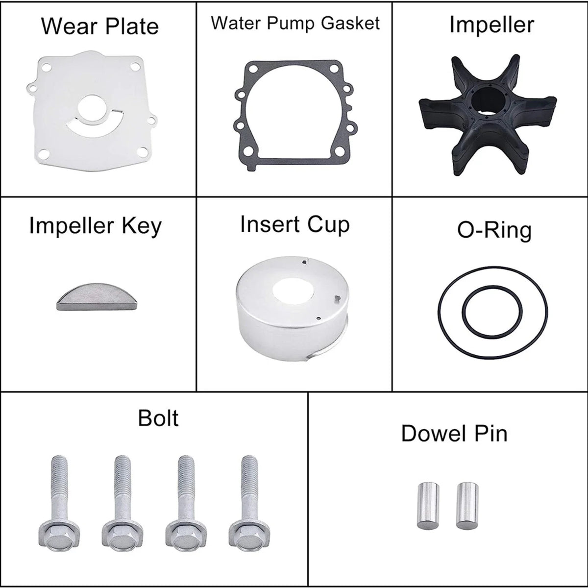 Water Pump Impeller Kit for Yamaha 61A Series (40-60HP)