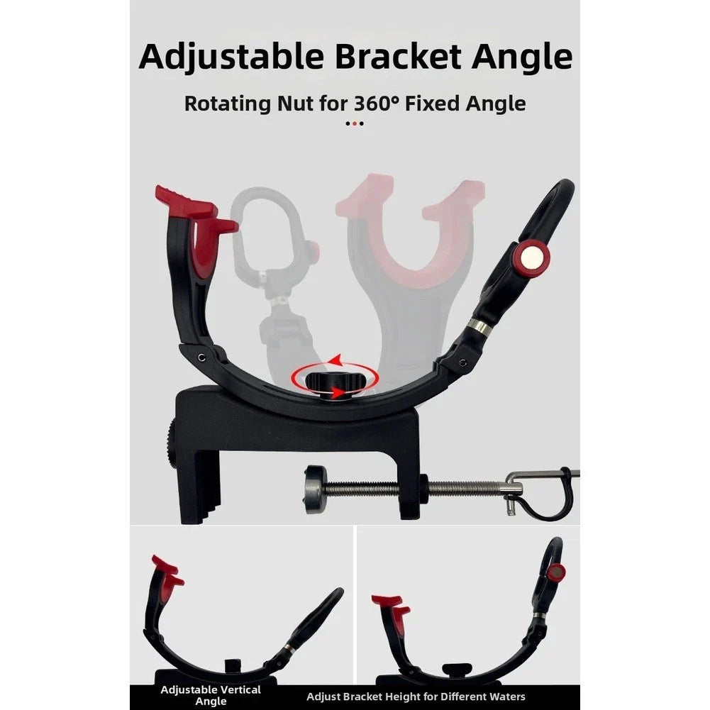 Fishing Rod Holder Dual Adjustable Heads for Boat, PWC, Bowrider, Inflatable