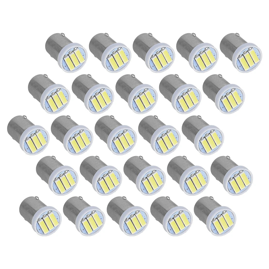 50pcs White BA9S T4W 7020 LED Dome Map Side Marker Bulbs for Car