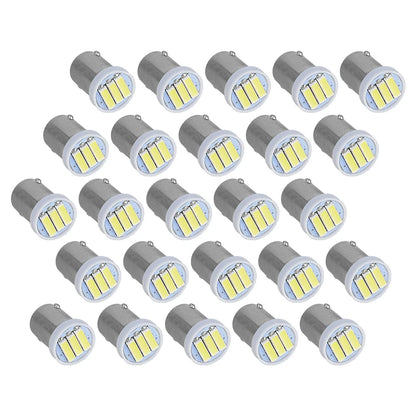 50pcs White BA9S T4W 7020 LED Dome Map Side Marker Bulbs for Car