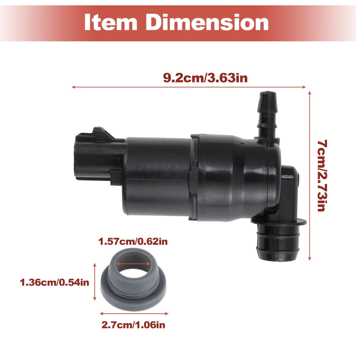 Headlamp Washer Motor Pump for Mitsubishi L200 Series 5 KL1T 15+