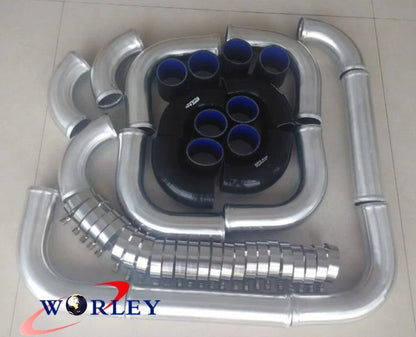 2" 51mm Universal Aluminum Intercooler Turbo Piping Black