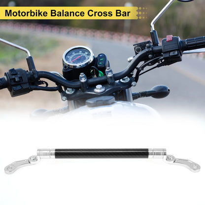Balance Cross Bar Motorbike Handlebar 0.39" Hole Diameter Silver Tone