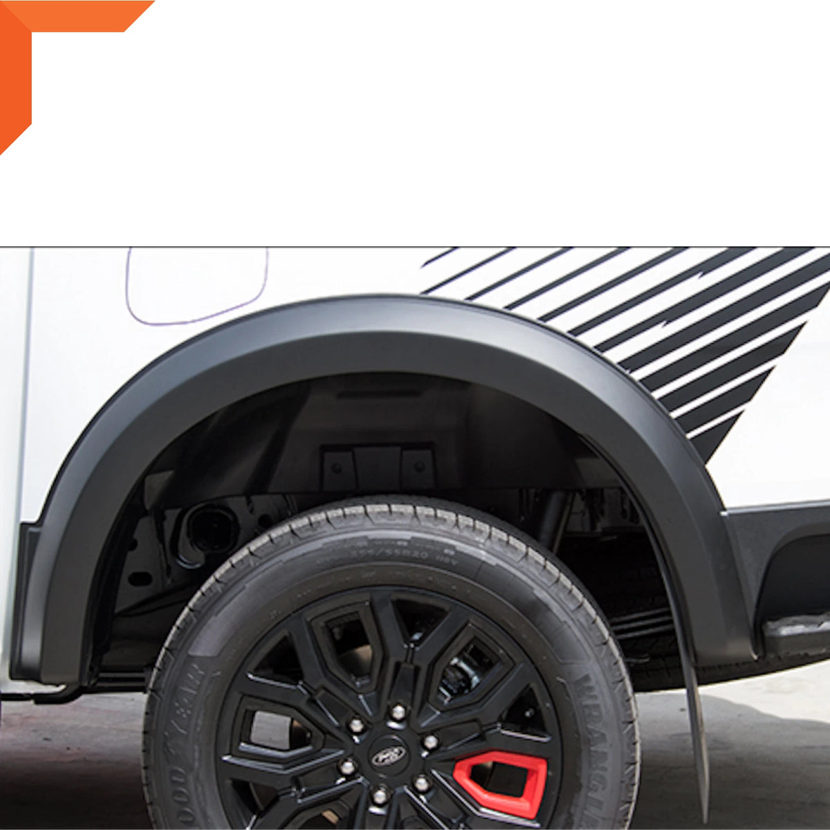 Front Sensor Raptor Style Matte Black Fender Flares for Ford Ranger (22-24)