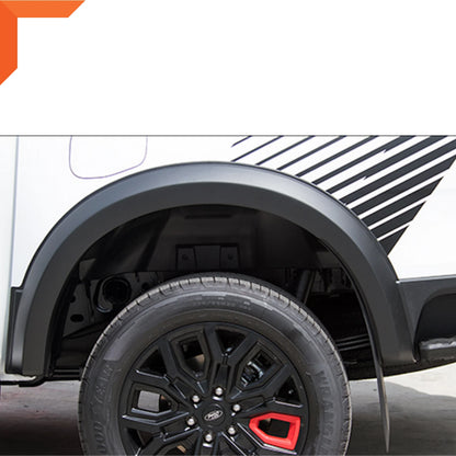 Front Sensor Raptor Style Matte Black Fender Flares for Ford Ranger (22-24)
