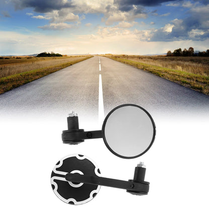 M8 Rear View Mirrors for Motorcycle Handlebar Aluminum Plastic Black White