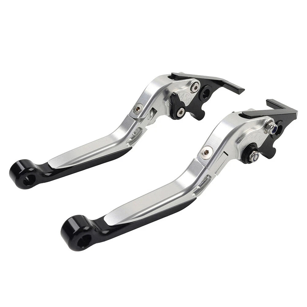Silver Extendable Brake Clutch Levers for Kawasaki Z1000 ZX6R 2007-2018