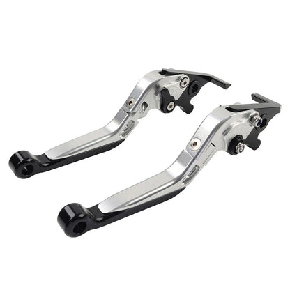 Silver Extendable Brake Clutch Levers for Kawasaki Z1000 ZX6R 2007-2018