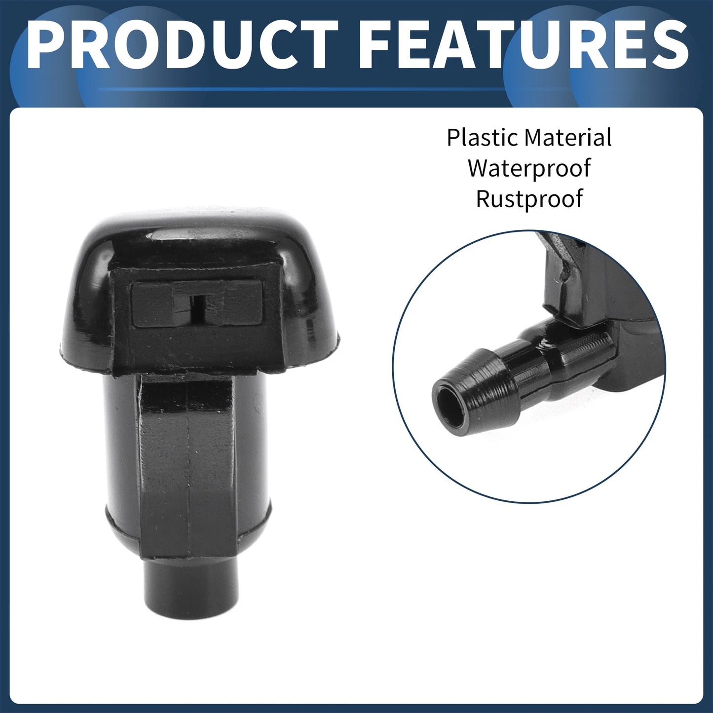 Front Windshield Washer Nozzles for Toyota Sienna (2011-2020) - 2 x Nozzles