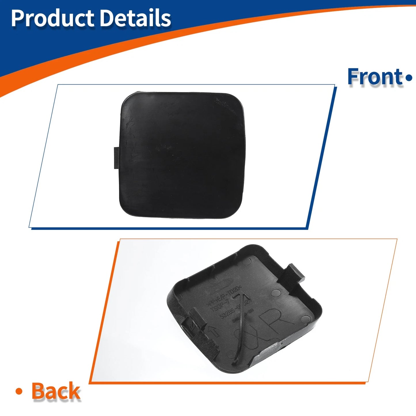 Front Car Bumper Tow Hook Cover for Toyota Rav4 (2009-2011) Unpainted